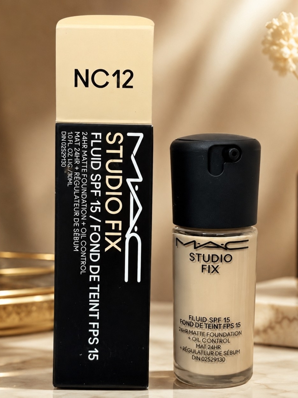 MAC Cosmetics Studio Fix Fluid SPF 15 Foundation - NC12 Light Beige
